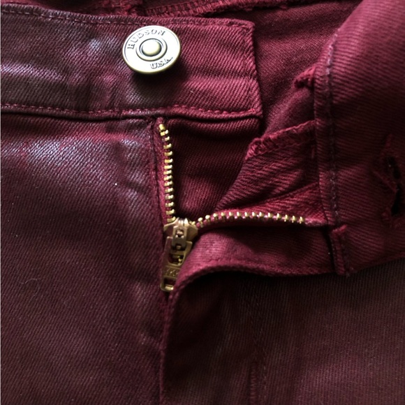 Hudson Nico Super Skinny Jeans in Burgundy Made in USA Size 28 - Picture 13 of 13